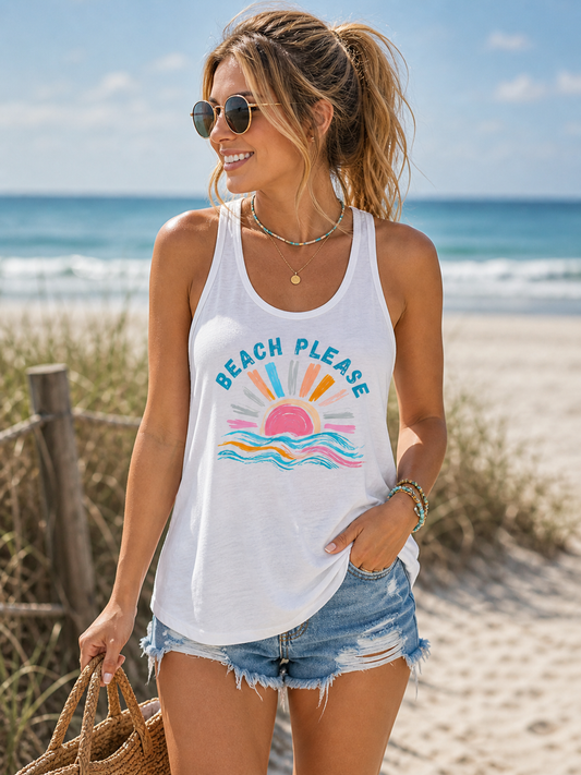 Beach Please Summer Tank