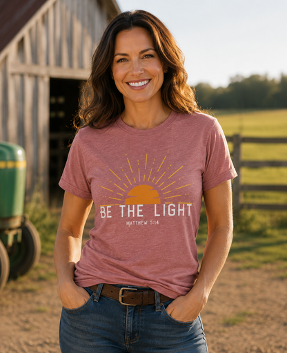Be the Light Inspirational Tee