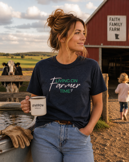 Living on Farmer Time Tee